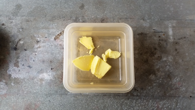 30 grams of butter ready to be melted. Photo by: Student Kitchenette. 